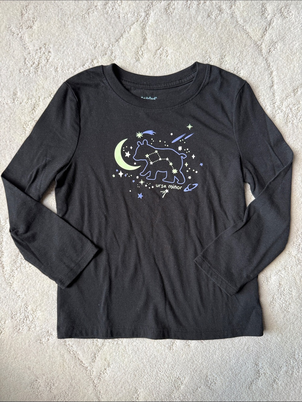 5T NWOT Black Long-Sleeve Top with Glow Constellation Bear, Cat & Jack Brand